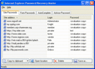 Internet Explorer Password Recovery Master screenshot